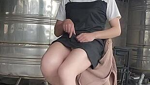 Shemale Ting Xuans Outdoor Dildo Anal Sex With Masturbation In Public