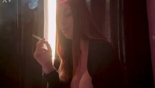 italian milf artemisia love hot solo cigarette smoking session