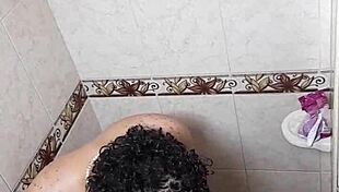 does this latina lesbian squirt in her shower?