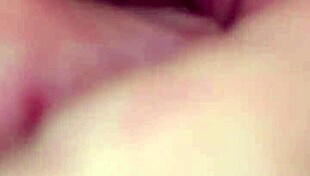 JERKING OFF at night, looking at HOLES with skinny brunette babe