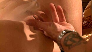 blonde enjoys licking brunette's wet pussy softly.