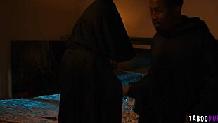 Happy newlyweds little 18+ puck and isiah maxwell tries to enjoy intimate fuck sesh in the house where they can feel some unseen presence