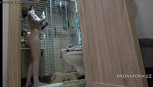 Beautiful Tattoo Teen Petra In Bathroom Hidden Cam