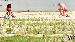 Voyeur At The Beach With Luna Black X