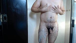 Boycancun enjoys shower masturbation.