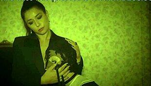 Skinny girl in pantyhose bent over for monster cock fucking!