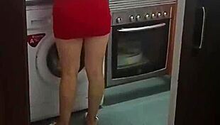 Mother-In-Law's Pussy Eaten In Kitchen Quickie