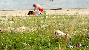 Voyeur At The Beach With Luna Black X