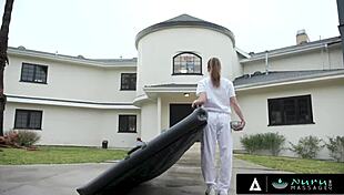 Nuru Masseuse Rubs Pussy On Client Before Fucking