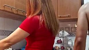 Mother-In-Law's Pussy Eaten In Kitchen Quickie