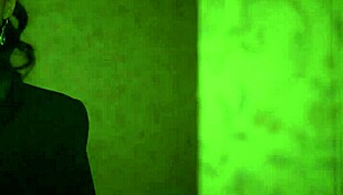 Skinny girl in pantyhose bent over for monster cock fucking!