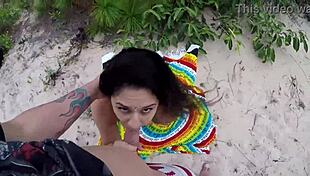 Hidden blowjob in the dunes