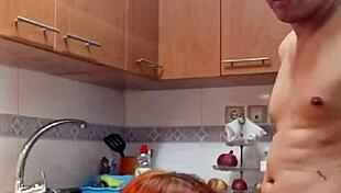 Mother-In-Law's Pussy Eaten In Kitchen Quickie