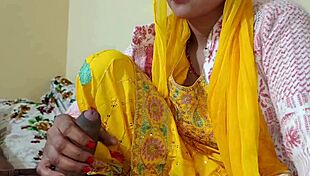 Desi Indian Maid Wife's First Dirty Blowjob Rocks!