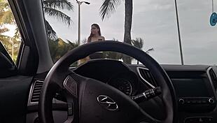 Risky Public Masturbation on Street for Hot Babe!