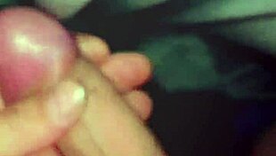 homemade solo masturbation with two fingers on cock