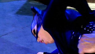 Big boob superheroines intensely get off in group scene with horny heroes on bed, bent over in lingerie.