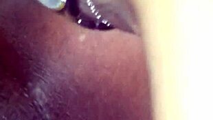 My ex ebony girlfriend plays with vibrator, then sucks my cock so good