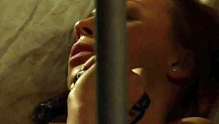 Naughty horny lesbian slave masturbates and orgasms using madame's panties