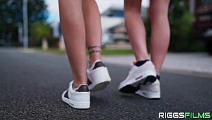 TWO HORNY BLONDE BIKINI BABES FUCKING THEIR MUSCULAR NEIGHBOUR HARD!