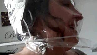 Bound In Bondage, My Head Secured As The Scene Intensifies With Restraints And Submission