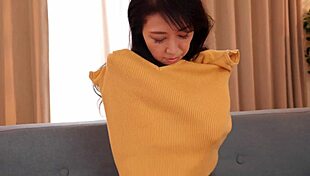 slender asian milf masturbates wildly on camera for first time. her climax is unreal to watch.