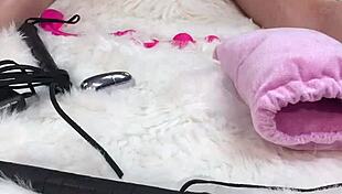 I gave her an amazing body oil massage then I fucked her pussy and asshole with a glass dildo so hard and she loved it, sent her home to her husband used up and swollen