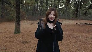 Two Sick Perverts Take Bubble Butt Milf For Kinky Anal Crawl In Woods