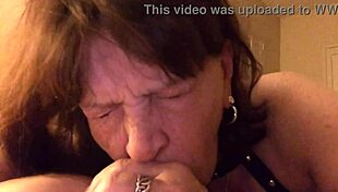 Granny Carmen Sucks Cock in Throwback POV