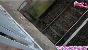 german woman in public act