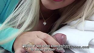 Pierced Nose Teen Hitchhiker Fucks POV in Public