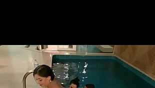 Inside the pool, enjoy a delicious orgy with fucking and sucking 😍