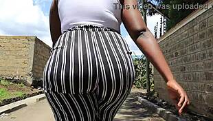 phat ass round booty ebony bbw rides hard in pov creampie action