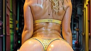 Riders in the storm with AI-illustrated leather fantasies in a public dream setting