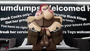 Nasty Redhead Railed in Virtual Roblox World