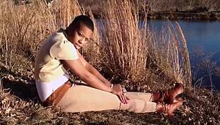 omg, this sexy red slut can't get enough of big black cocks 😍 deepthroating monster dicks.