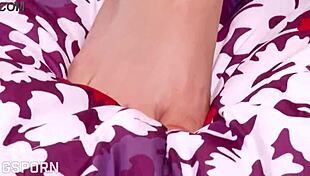 Natural Brunette American Teen Masturbates Her Hairy Pussy in Solo Session