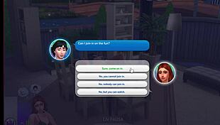 sexy redhead and newlywed in sims 4, cheating vibes