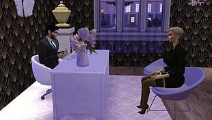 Burning Lust as Mortimer Bangs Horny Gilf in Office Chaos