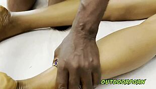 Slippery encounter after massage with lazy dick slim gold