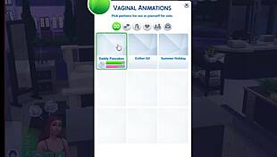 sexy redhead and newlywed in sims 4, cheating vibes
