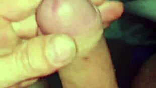 homemade solo masturbation with two fingers on cock