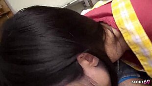 Petite Japanese Step-Daughter Seduces Old Guy with Morning Blowjob