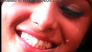 Skanky Ethnic Bitch Gets Bed Fucking with Milf Handjob and Gaping Pussy Lick