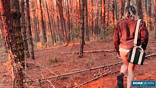 Scarlett taylor and stephan rogers cant help fucking outdoors with quickie blowjob and cowgirl cumshot.