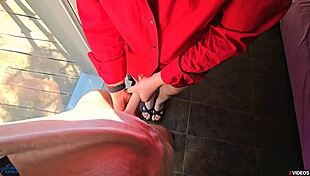 Intensive rubbing leads to cum in panties