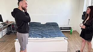 beautiful milf sneaks over for neighbor fuck