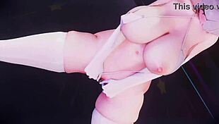 bitch knight dances shaking her big tits