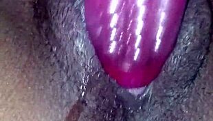 My ex ebony girlfriend plays with vibrator, then sucks my cock so good