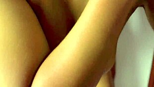 Wife moans during pussy licking with hot legs